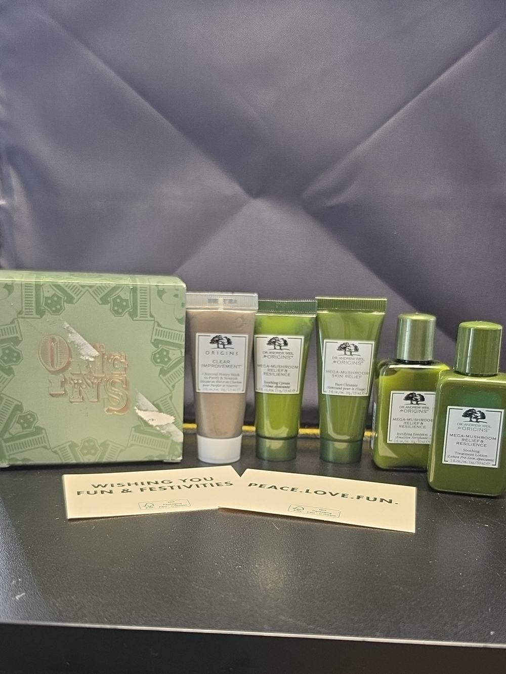 Origins Bath & Body Travel Set — Green and Cream Accents